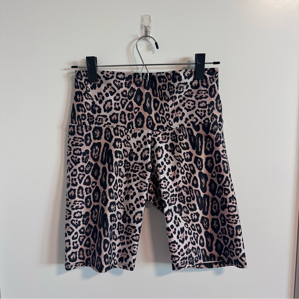 Leopard Print Biker Shorts